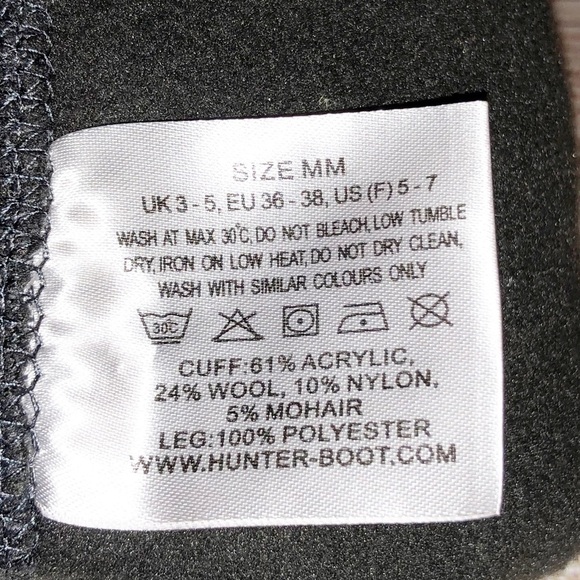 Hunter Boots Tall Socks in Blue, Green, Gray/Grey Chevron Stripes Size M - Picture 3 of 8